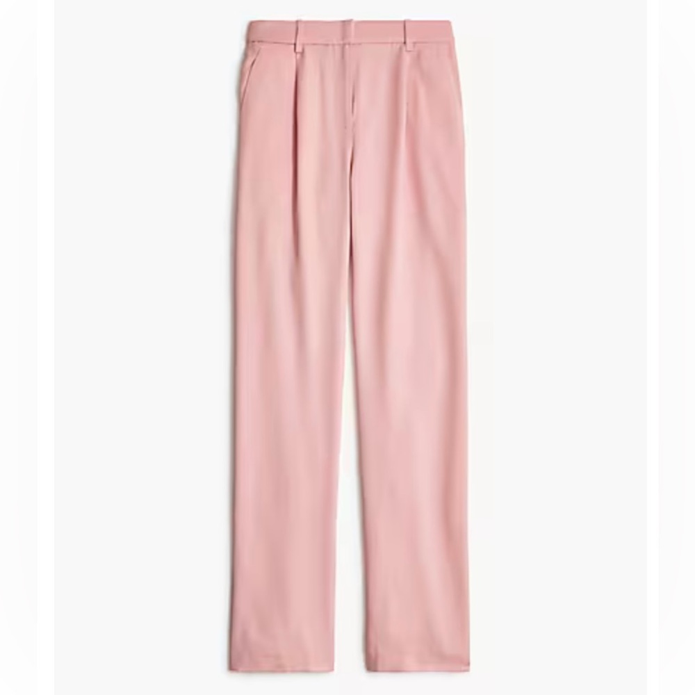 J. Crew Women’s Wide Leg Pleated Twill Trouser Pant color Pink size 6